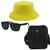 Kit Com Chapéu Bucket, Bolsa Pochete Shoulder bag mini E Oculos De Sol Amarelo