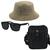 Kit Com Chapéu Bucket, Bolsa Pochete Shoulder bag mini E Oculos De Sol Caqui