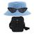 Kit Com Chapéu Bucket, Bolsa Pochete Shoulder E Oculos De Sol - MD-02 Azul claro