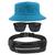 Kit Com Chapéu Bucket Hat, Pochete Ajustável Impermeável Saída Para Fone E Oculos De Sol AZUL