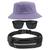 Kit Com Chapéu Bucket Hat, Pochete Ajustável Impermeável Saída Para Fone E Oculos De Sol Lilás