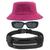 Kit Com Chapéu Bucket Hat, Pochete Ajustável Saída Para Fone E Oculos De Sol Vintage Com Armação Quadrado Proteção MD-06 PINK