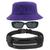 Kit Com Chapéu Bucket Hat, Pochete Ajustável Saída Para Fone E Oculos De Sol Vintage Com Armação Quadrado Proteção MD-06 ROXO