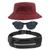 Kit Com Chapéu Bucket, Pochete Ajustável Impermeável Saída Para Fone E Oculos De Sol Óculos De Sol Armação Oval MD-13 Bordô