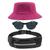 Kit Com Chapéu Bucket, Pochete Ajustável Impermeável Saída Para Fone E Oculos De Sol Óculos De Sol Armação Oval MD-13 Pink