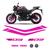 Kit Completo Faixas Yamaha Mt-03 2019/2020 Adesivo Refletivo ROSA REFLETIVO