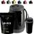 Kit Completo Tereré Garrafa Pávia Copo Térmico Com Bomba Inox Unitermi + Black Erva Mate Escolha PRETO