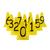 Kit Cones Pequenos 24cm c/ 10 Números Scalibu - Ref 8980 Amarelo