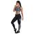 Kit Conjunto Academia Calça Legging e Top Sem Transparência Preto, Mescla