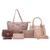 Kit Conjunto Bolsas Feminina 5 Pç Lindas Willibags Marrom amarelado