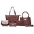 Kit Conjunto Bolsas Feminina 5 Pç Lindas Willibags Caramelo