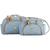 Kit Conjunto Bolsas Maternidade Bebe Menina Menino Enxoval Miellu - Linha Pópeti- Bolsa G, Bolsa P e Trocador - 3 peças Azul