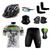 Kit Conjunto Ciclismo Camisa e Bermuda + Capacete de Ciclismo C/ Luz LED + Luvas de Ciclismo + Óculos Esportivo +  Par de Manguitos + Bandana Branco, Colorido