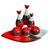 Kit Conjunto Enfeite Cerâmica Decorativo Sala Trio De Vasos Elegance Grego Vermelho
