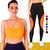 KIT conjunto TOP ALÇA FINA bojo + CALÇA LEG LEGGING REDINHA Feminino Academia Corrida 625 Laranja