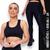 Kit conjunto TOP ALÇA MÉDIA bojo + CALÇA LEGGING REDINHA Feminino Academia Corrida Fitness 700 Preto