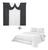 Kit Cortina Paris 4 Metros+Edredom King+2 Fronhas Branco