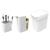 Kit Cozinha Dispenser Porta Detergente + Lixeira 2,5L + Suporte Talheres - Soprano Branco