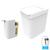 Kit Cozinha Dispenser Porta Detergente + Lixeira 5 Litros Porta Saco Plástico - Soprano Branco