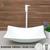Kit cuba com torneira para banheiro + valvula click - modelo retangular linha matte luxo Branco Matte