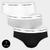 Kit Cueca Slip Calvin Klein 3 Peças Cinza, Preto