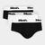 Kit Cueca Slip Mash 3 Peças Preto, Branco