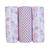 Kit cueiro papi 4302 tamanho 80x100 cm 100% algodão com 3 Rosa Urso