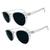  Kit de 2 Óculos Solares Redondo Unissex Casual Com Proteção Uv400 Life Style Premium Joachim Transparente