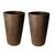 Kit de 2 vasos coluna para planta decorativo grafiato de luxo em polietileno 28x23 Marrom