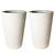 Kit de 2 vasos coluna para planta em polietileno para decoração de jardim e casa de luxo 40x33 Areia