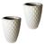 Kit de 2 vasos para planta coluna redondo modelo diamante com efeito 3D decoração Casa e Jardim 29x25 Areia