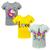 Kit de 3 Camisetas Infantis em Malha 100% Algodão para Meninas Estampada Multicolorido