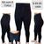 Kit De 6 Calça Lipo Legging Power Da Modas Suplex Poliéster Preto