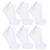 Kit De 6 Par Meia Esportiva Cano Curto Soquete Mash Em Algodão Feminina E Masculina Unissex Kit branco