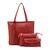 Kit de Bolsas Femininas Grande Sacola + Transversal e Necessarie Dhaffy Vermelho