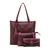 Kit de Bolsas Femininas Grande Sacola + Transversal e Necessarie Dhaffy Vinho