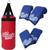 Kit de boxe infantil com saco de pancadas infantil + 2 pares de luva bate saco infantil - luva de boxe Vermelho