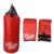 kit de boxe saco de pancada profissional cheio + par de luvas bate saco luva de boxe - saco de boxe 60 cm Vermelho