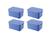 Kit De Caixas Organizadora Rattan C/ 4 Unidades De 7L Azul royal
