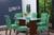 Kit de Capas de Cadeira Estofada 4 Lugares Mesa de Jantar Protege Muda a Decoração Malha Helanca Estampada 11 Folhas Verde e Preta