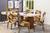 Kit de Capas de Cadeira Estofada 4 Lugares Mesa de Jantar Protege Muda a Decoração Malha Helanca Estampada 22 Geométrica Amarela e Marrom