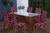 Kit de Capas de Cadeira Estofada 4 Lugares Mesa de Jantar Protege Muda a Decoração Malha Helanca Estampada 4 Folhas Vermelha e Preta