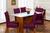 Kit de Capas de Cadeira Estofada 6 Lugares Mesa de Jantar Protege Muda a Decoração Malha Helanca Lisa Marsala