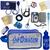 Kit de Enfermagem Aparelho de  Pressao Estetoscopio Necessaire Transparente Medidor Glicose Multi Estagio Premium Azul