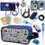 Kit De Enfermagem Completo Medidor Glicose Aparelho Pressao AZUL TRANSPARENTE ESTAMPADA PREMIUM