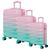 Kit de mala de viagem 3 peças gradiente colors policarbonato com abs Rosa