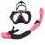 Kit de Mergulho De Mergulho Gold Sports Diver Pro Silicone Ultra - Fit Rosa