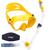 Kit de Mergulho Máscara+Respirador Cressi Frameless + Supernova Dry + Anti Fog Sea Gold + Strap Amarelo
