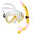 Kit de Mergulho Máscara+Respirador Cressi Ranger Fun Transparente, Amarelo