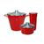 Kit de Pia em Alumínio Cozinha com Porta Sabão, Detergente e Lixinho SEM suporte Vermelho liso